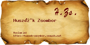 Huszák Zsombor névjegykártya