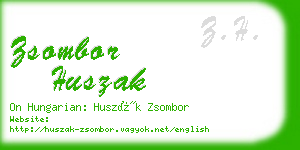 zsombor huszak business card